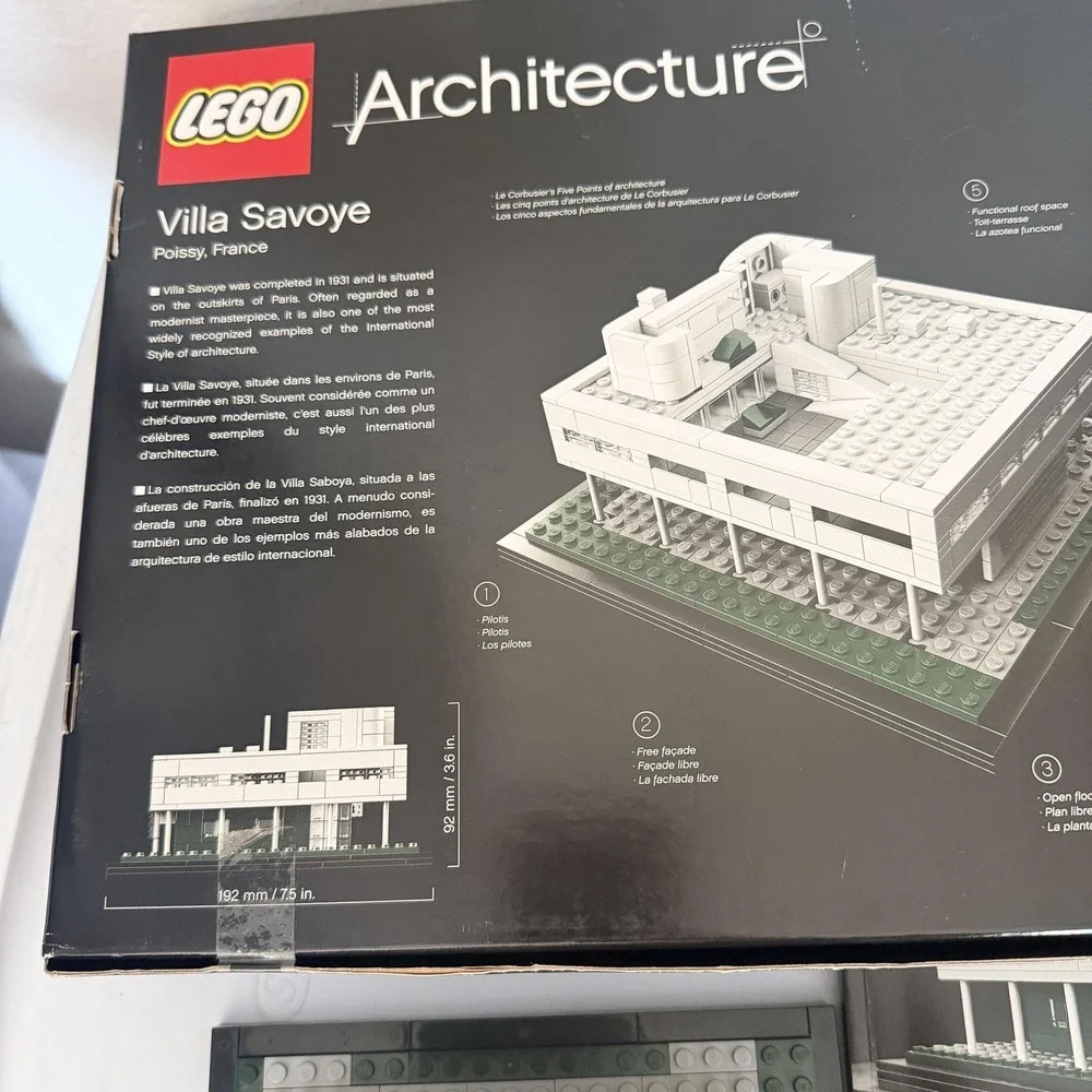 LEGO Architecture Villa Savoye 21014 Complete Built Box Manual RETIRED Set